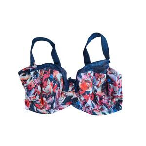 Sculptresse Bra 34GG Womens Underwired Full Coverage Multicolor Floral Lace